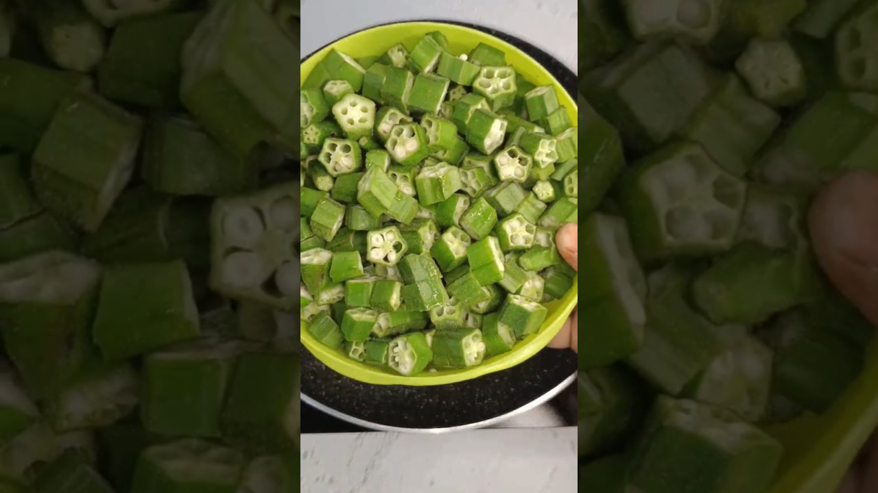 Healthy Breakfast recipe okra with chapati 
