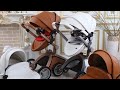 Baby stroller Hot Mom White color with gold frame