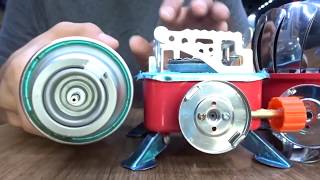 TUTORIAL Cara Memasang Gas di  kompor Camping  kompor portable  Camping Stove