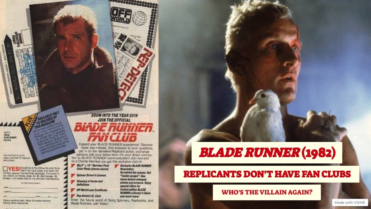 BLADE RUNNER (1982) REPLICANTS DON'T HAVE FAN CLUBS YouTube