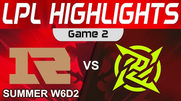 RNG vs NIP Highlights Game 2 LPL Spring Season 2023 W6D2 Royal Never Give Up vs Ninjas in Pyjamas
