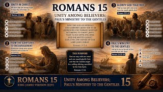 Romans 15 – Unity Among Believers; Paul’s Ministry to the Gentiles | KJV