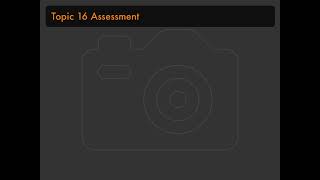 Topic 16 Assessment