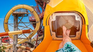 Meryal Waterpark - Leap of Fate LOOPING Water Slides