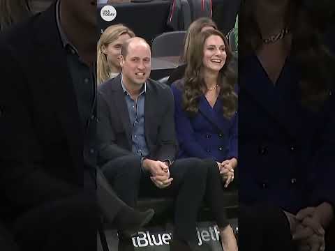 Prince William, Kate Middleton sit courtside at Boston Celtics game | USA TODAY #Shorts