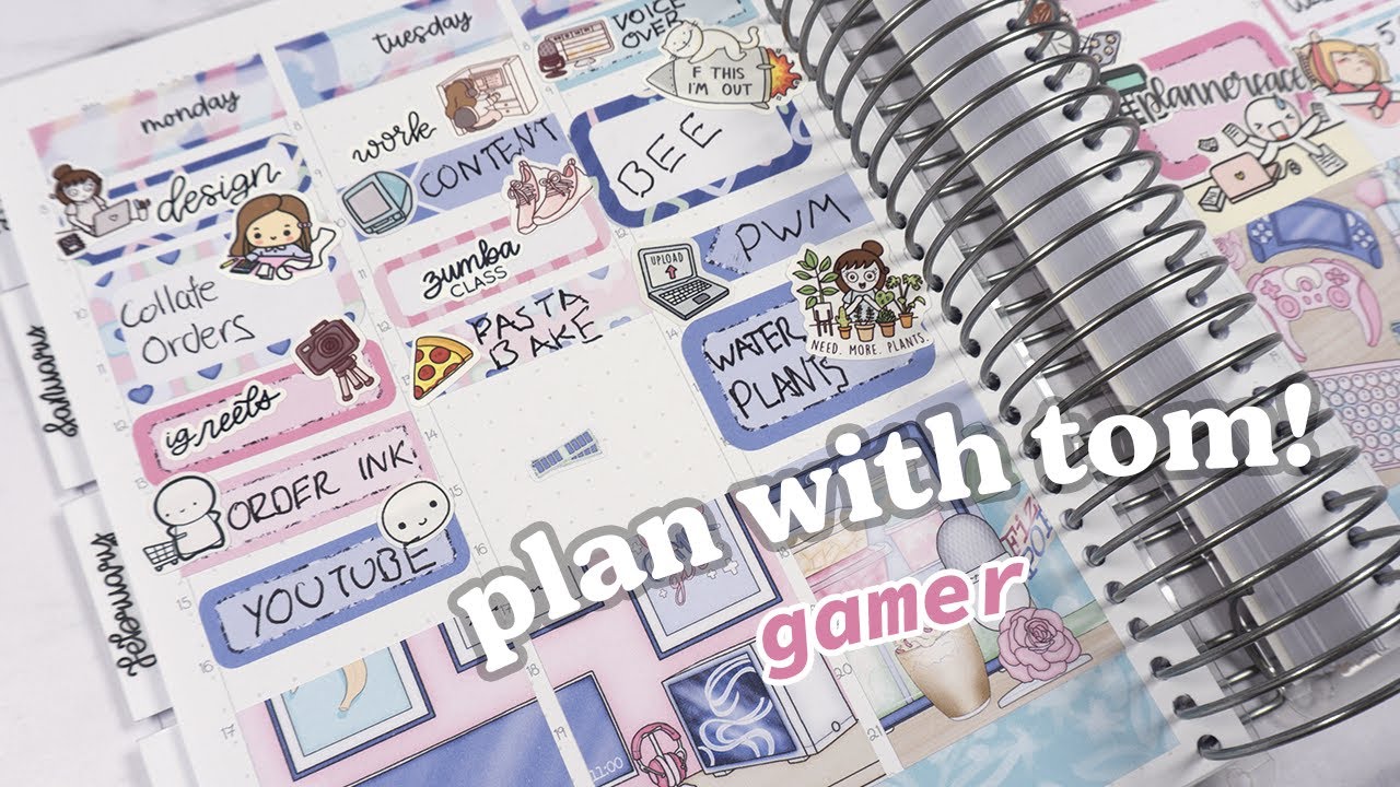 PLAN WITH TOM | Gamer (Plannerface) | Boyfriend Films My Plan With Me!
