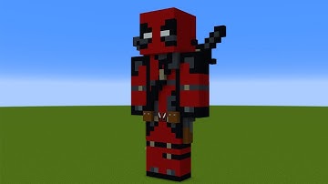 Minecraft-tutorial: Hoe maak je een Deadpool-beeld "Deadpool en Wolverine"
