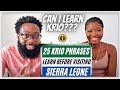How to speak krio teaching an american to speak sierra leone krio language  25 krio words to know