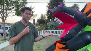 👻8 FT Large 3 -Headed Dragon Inflatables.