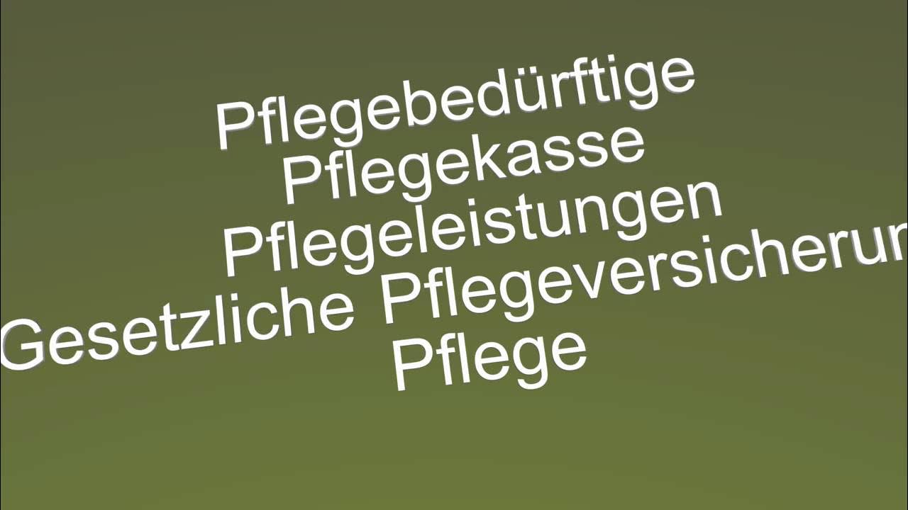 Gesetzliche Pflegeversicherung -- welche Kosten werden übernommen? - YouTube