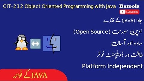 Benefits of Java in Urdu | DAE CIT Object Oriented Programming with Java | جاوا کے فوائد | #java