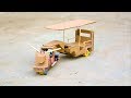 Build a rickshaw with cardboard - auto rickshaw with motor