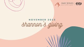 Shannon's Giving | November 2023