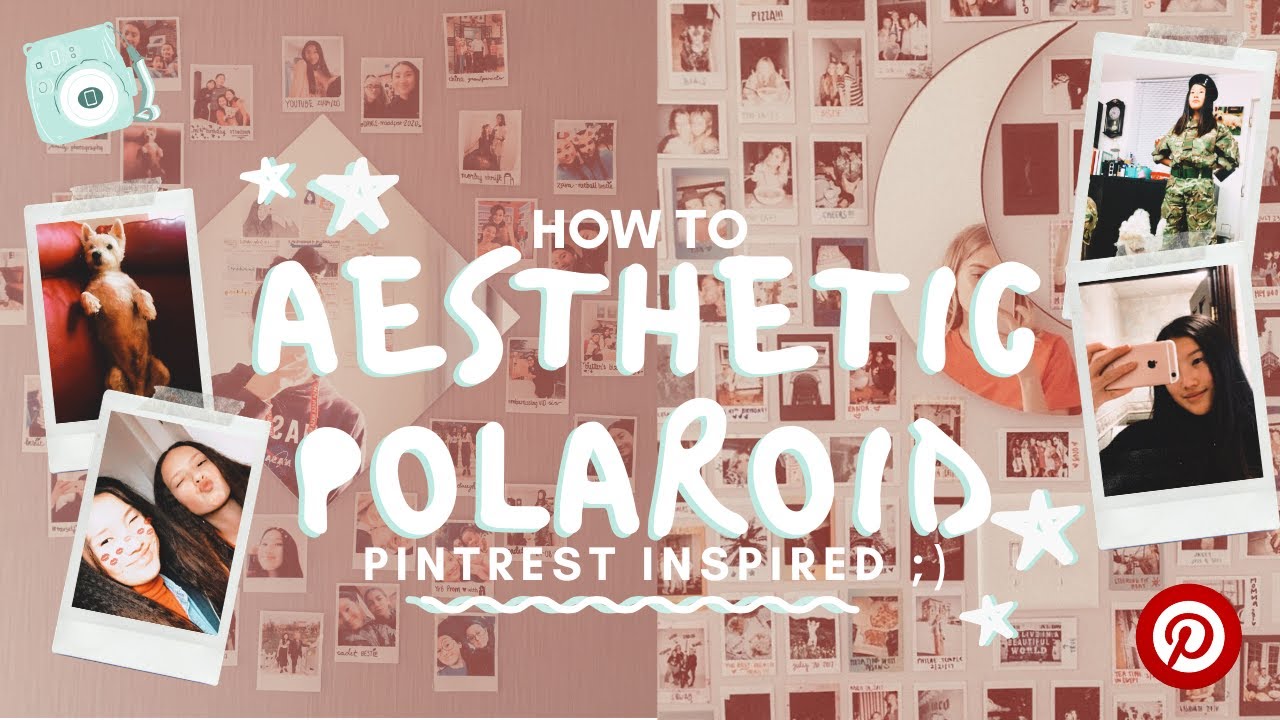 How to make aesthetic polaroid wall (without a camera ) EASY & FREE