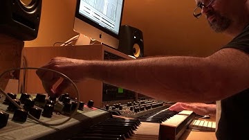 Moog Grandmother and MS20 Mini synced to play 5 Oscillators.