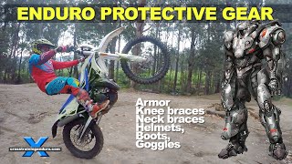 WHICH ENDURO PROTECTIVE GEAR? Armor, boots, helmets, neck braces, knee braces, goggles