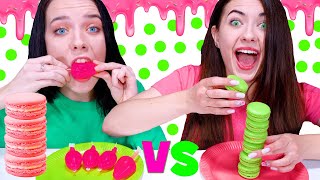 Pink Food VS Green Food Challenge 핑크색 초록색 챌린지 ASMR Eating LiLibu