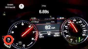 2013 Audi a6 3.0t, jackal stage-1 1/4 mile run