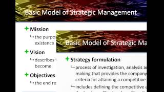 Concepts of Strategic Manangement ch1
