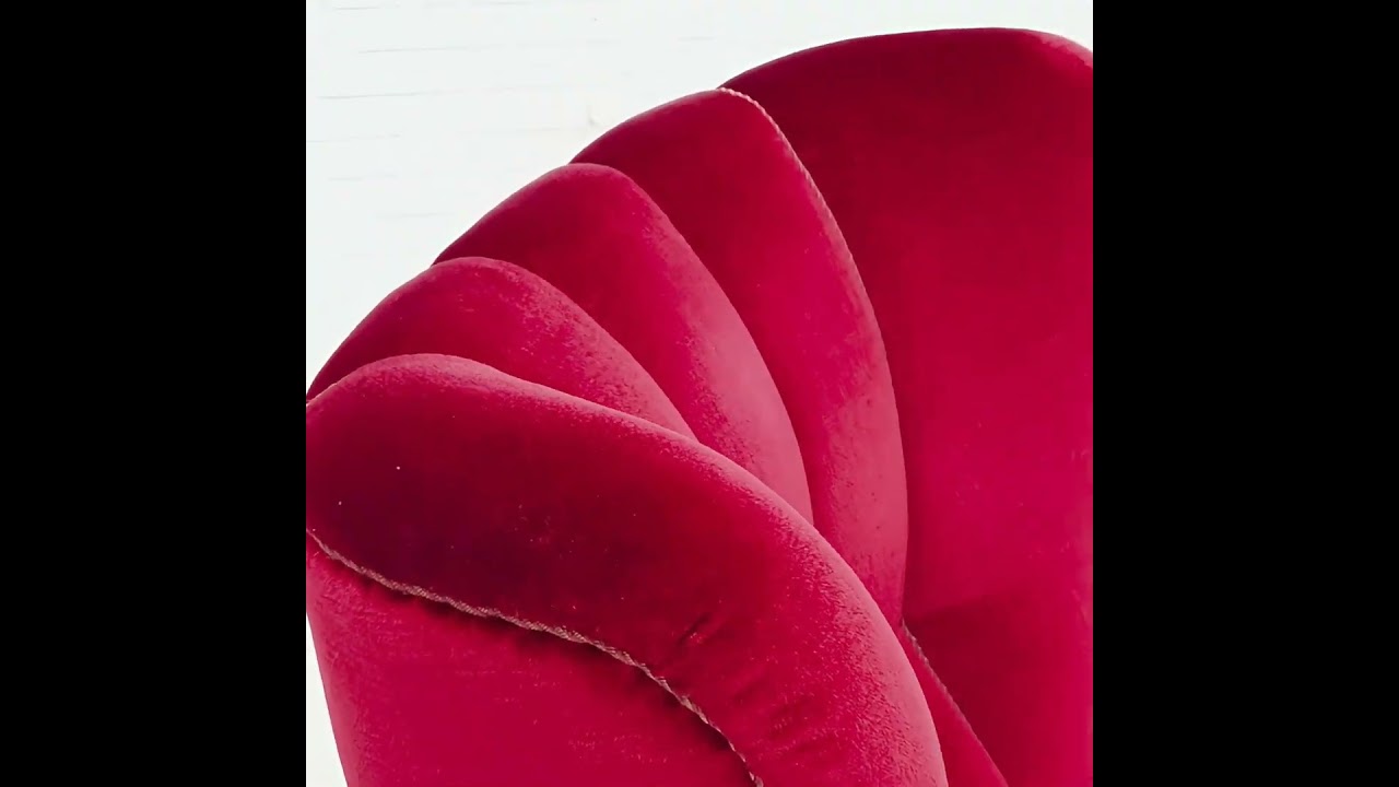 1960s, Danish relax chair, cherry-red furniture velour, oak wood. 