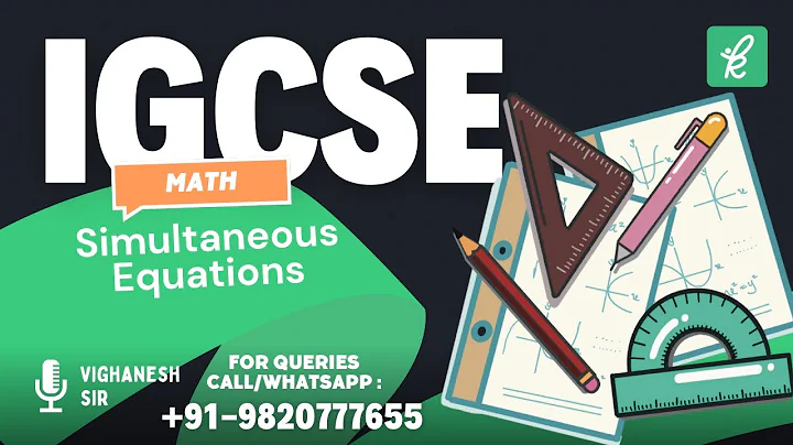 IGCSE/GCSE Math 0607|0580 | Simultaneous Equations Explained Step-by-Step | Exam-Focused Practice