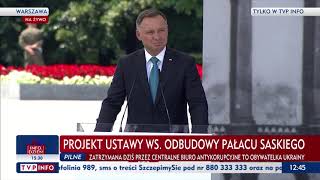 Prezydent O Realizacji Odbudowy Pałacu Saskiego