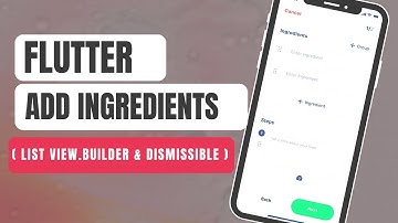 flutter tutorial | ingredient screen | list view & dismissible
