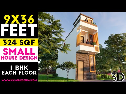 9x36 Feet Small Space House Design || 324 sqft Small House Plan#53