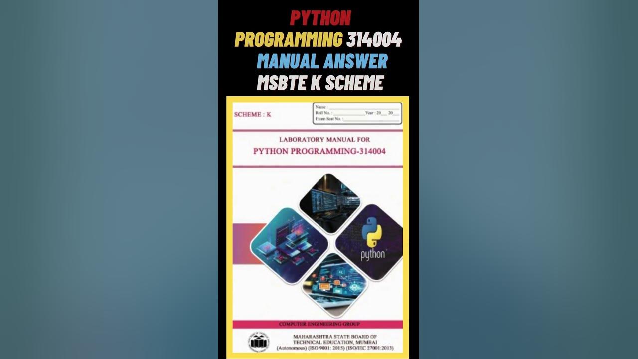 Python Programming | PWP | manual answer | k scheme msbte | 4th ...