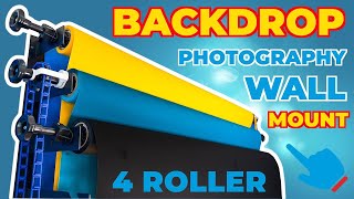 STUDIO BACKDROP Wall Mount   This Neewer Photography Backdrop With 4 rolls  Backgrounds