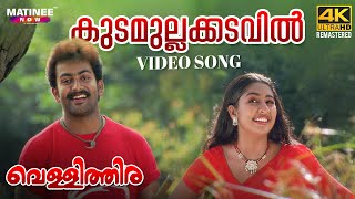Kudamullakkadavil Video Song | 4K Remastered | Vellithira | Prithviraj | Navya Nair | Sujatha Mohan
