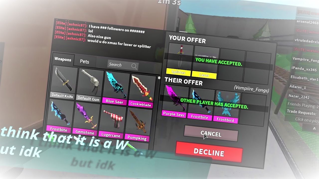 More trades ( mm2 ) YouTube