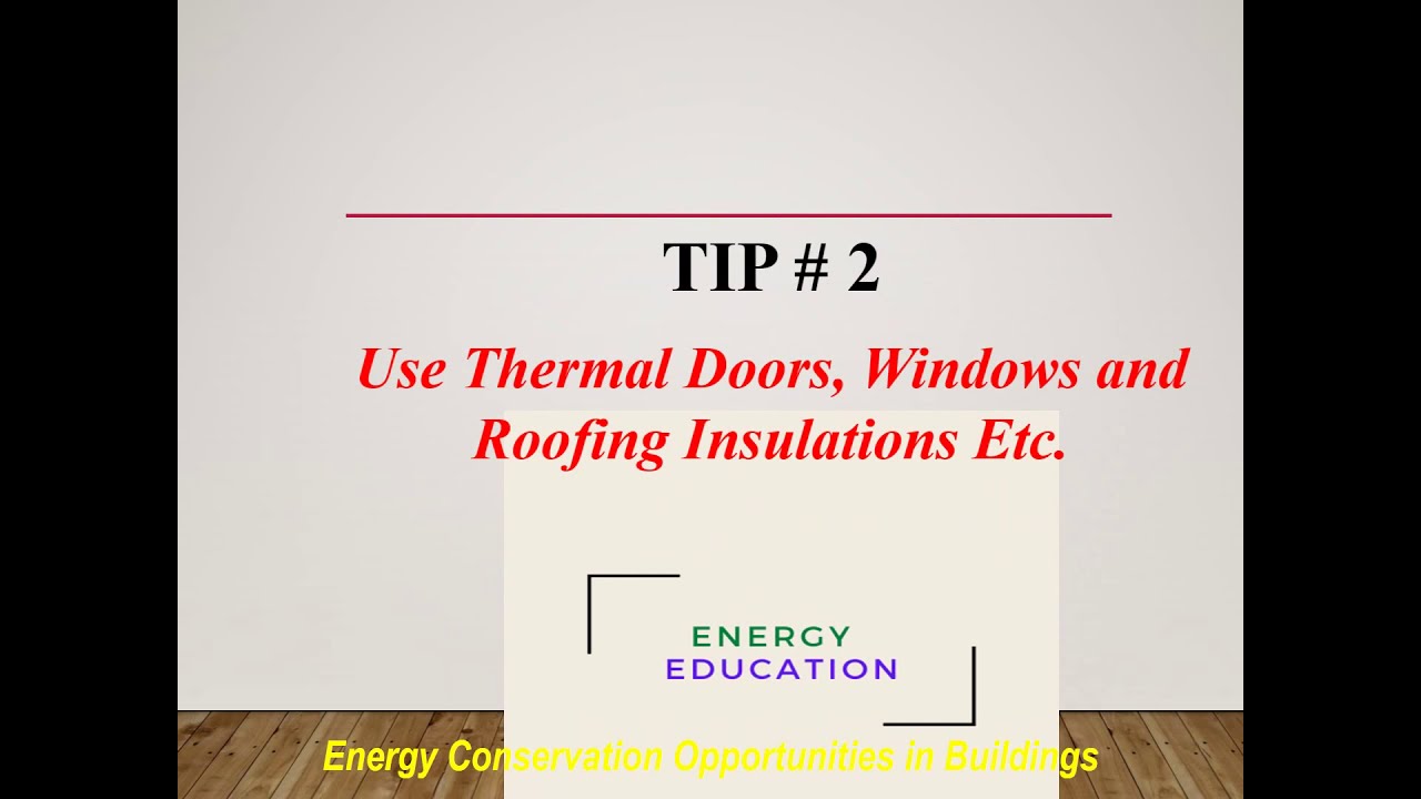 Energy Conservation Opportunities in Buildings - YouTube
