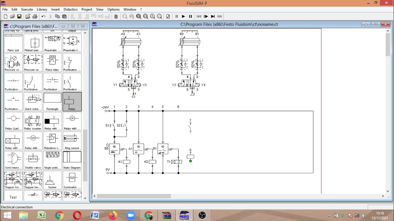 RANGKAIAN ELEKTROPNEUMATIK MENGGUNAKAN TIMER - PNEUMATIC HIDROLIK 2