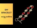 DIY bracelet. Beaded bracelet tutorial. Beginner beading pattern