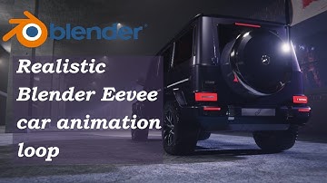 Realistic Blender Eevee car animation loop - 3d breakdown