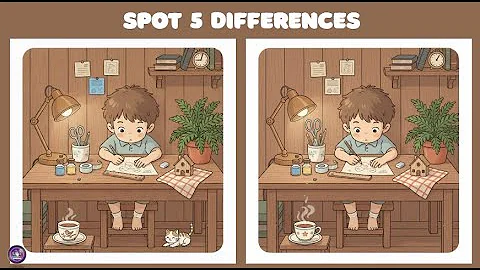 Spot the Difference Game for Sharp Eyes! | Find the 5 Differences | QuizziWoo