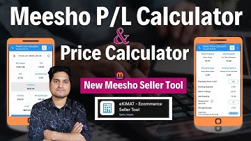 eKIMAT Meesho Supplier Tool for Price Calculation and P/L Calculation || MEESHO SELLER CALCULATOR