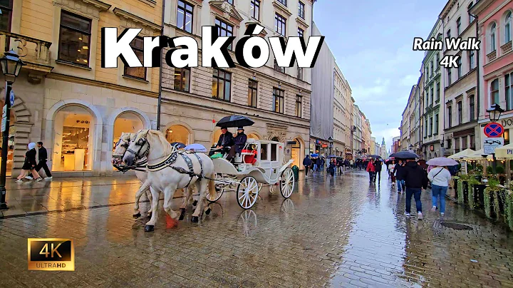 Kraków Rain Walk 4K HDR | Old Town Streets, Poland Walking Tour