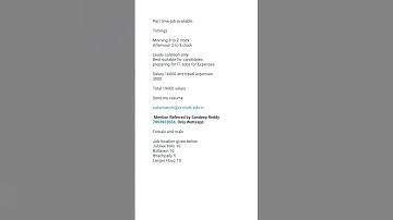 Part Time Jobs-2023 | Jobs In Hyderabad-202ki3 | Fresher Job