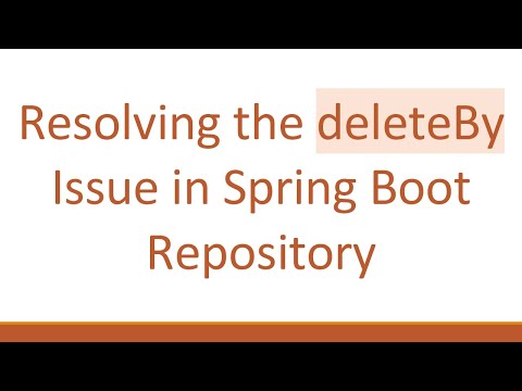 Resolving the deleteBy