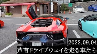 【西の大黒PA】2022.09.04　芦有ドライブウェイを走る車たち【西の辰巳PA】
