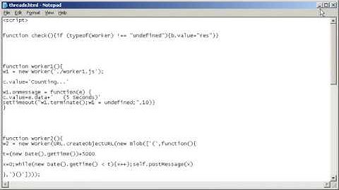 Html + Javascript; Multi-Threading with Workers