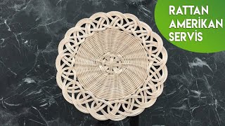 Rattan Amerikan Servis Yapımı | Eğitim | Bambu Amerikan Servis Yapımı | Салфетка из ротанга #diy