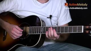 Blues Guitar Lesson on Acoustic Guitar - Big Band, Swing Style: EP008