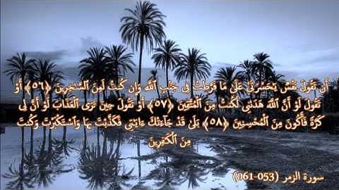 أجمل وأروع صوت الشيخ أبوبكر مومني -  سورة الزمر (053-061) الجزء الثاني