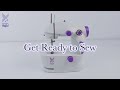 Kpcb tech 20 mini sewing machine with backstitch  start to sew  threading tutorial