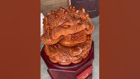SIÊU RẺ - SIÊU SỐC - Giá Tại Xưởng 4tr500K - Cóc Tài Lộc gỗ Mun đuôi công 50Kg siêu đẹp và sắc nét