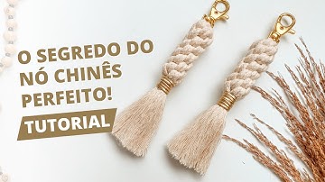 CHAVEIRO NÓ CHINÊS em Macramê FÁCIL | #DIY Passo a Passo | Lembrancinha | Macrame Keychain