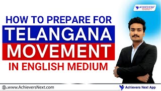 Telangana Movement Online Classes | Telangana Movement in English